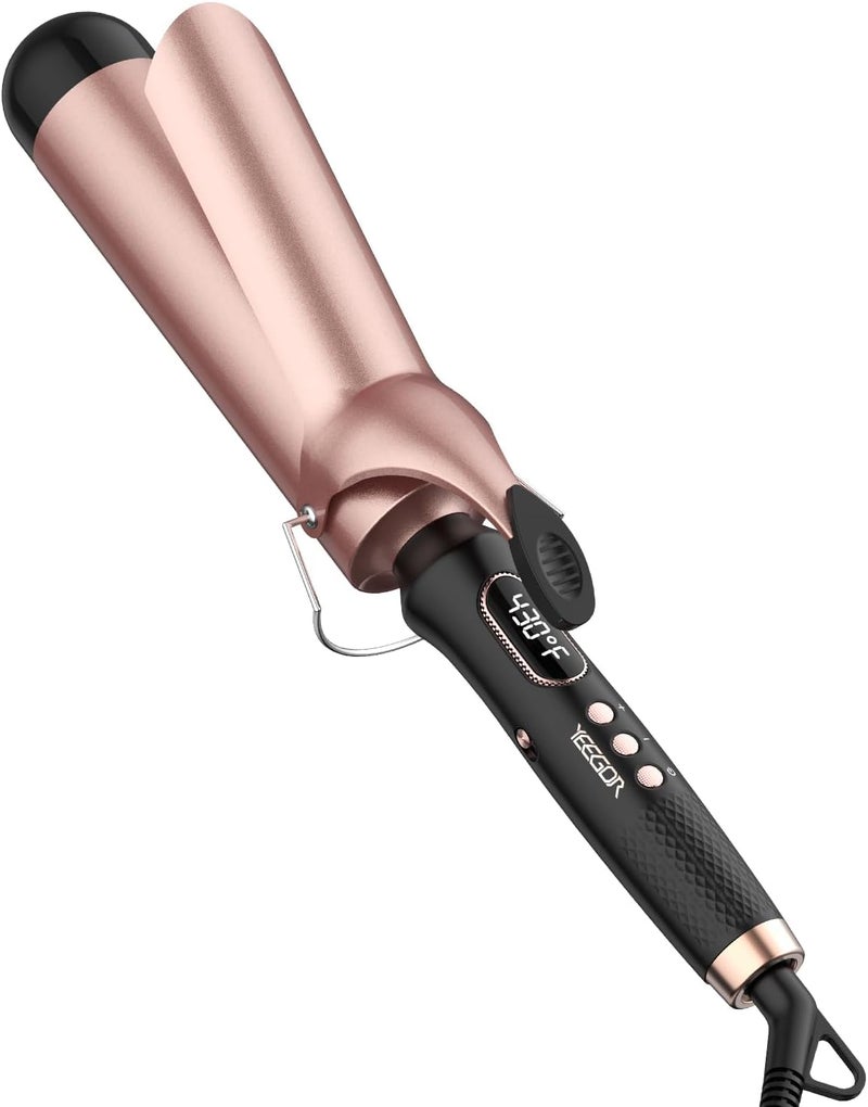 Yeegor 2 inch Extra Large Curling Iron,Long Barrel Culing Wannd,100-240V Dual Voltage Hair Curler for Big Wave Curls,12 Temps - Image 1